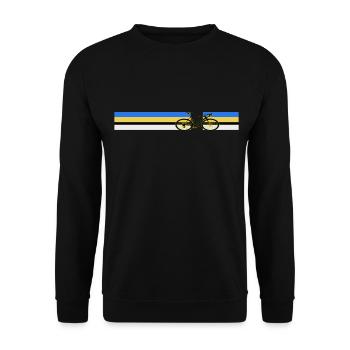 Vélo design rétro vélo - Sweat-shirt Unisexe - noir - Devant - Alina (178cm) & Michal (187cm)