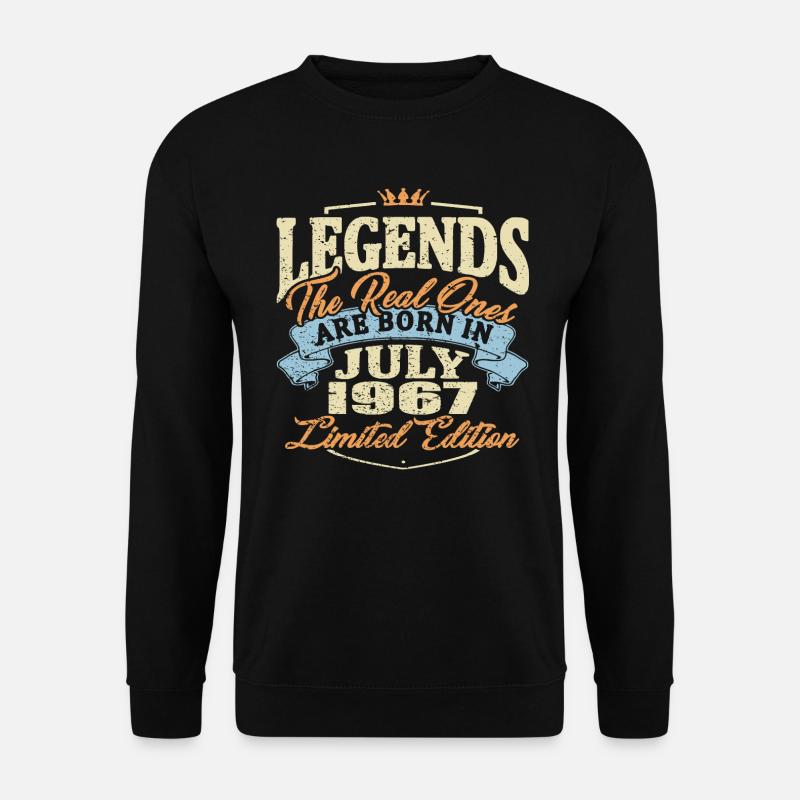 Echte Legenden werden im Juli 1967 geboren - Unisex Pullover - Schwarz