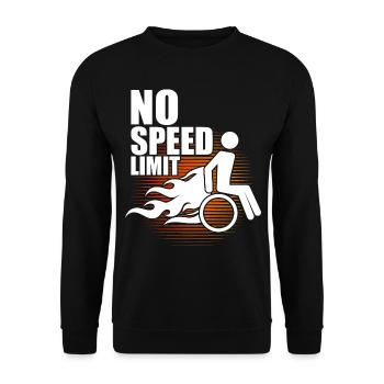 Fauteuil roulant Pas de limite de vitesse - Sweat-shirt Unisexe - noir - Devant - Alina (178cm) & Michal (187cm)