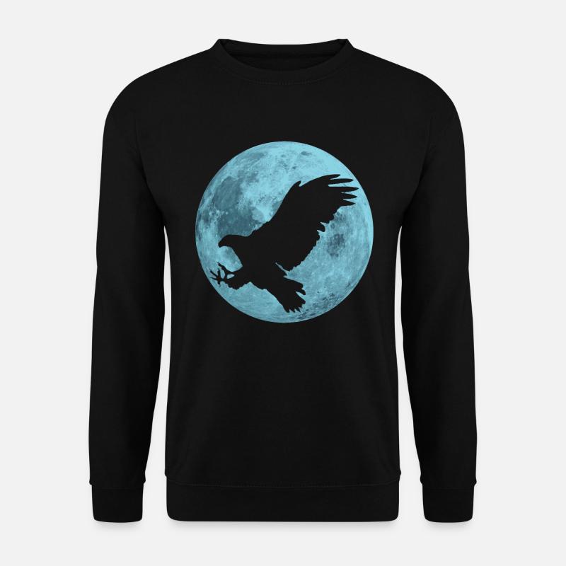 Eagle full moon - Unisex Sweatshirt - black