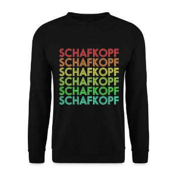 tête de bière tête de mouton crew Kartfreunde Retro cadeau - Sweat-shirt Unisexe - noir - Devant - Alina (178cm) & Michal (187cm)