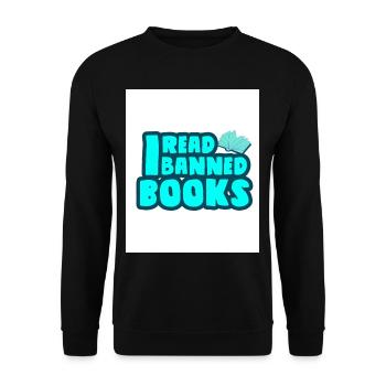 I Read Banned Books 33 - Unisex Sweatshirt - black - Front - Alina (178cm) & Michal (187cm)