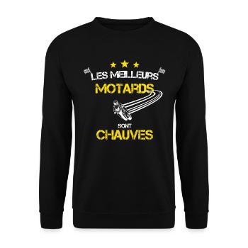 Moto motards humour - Sweat-shirt Unisexe - noir - Devant - Alina (178cm) & Michal (187cm)