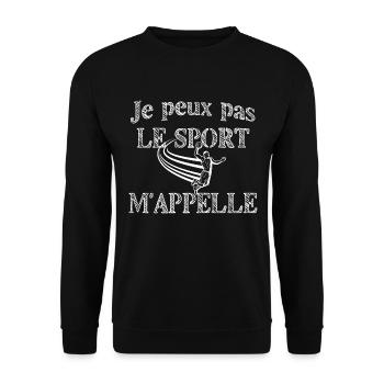 Je peux pas j ai basket - Sweat-shirt Unisexe - noir - Devant - Alina (178cm) & Michal (187cm)