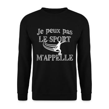 Je peux pas j ai foot - Sweat-shirt Unisexe - noir - Devant - Alina (178cm) & Michal (187cm)