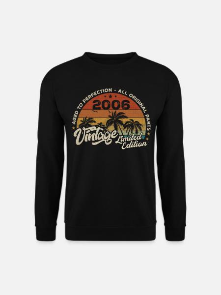 Vintage 2006 Geburtstag Retro 2006 - Unisex Pullover - Schwarz