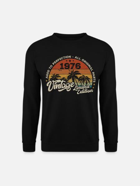 Vintage 1976 Geburtstag Retro 1976 - Unisex Pullover - Schwarz