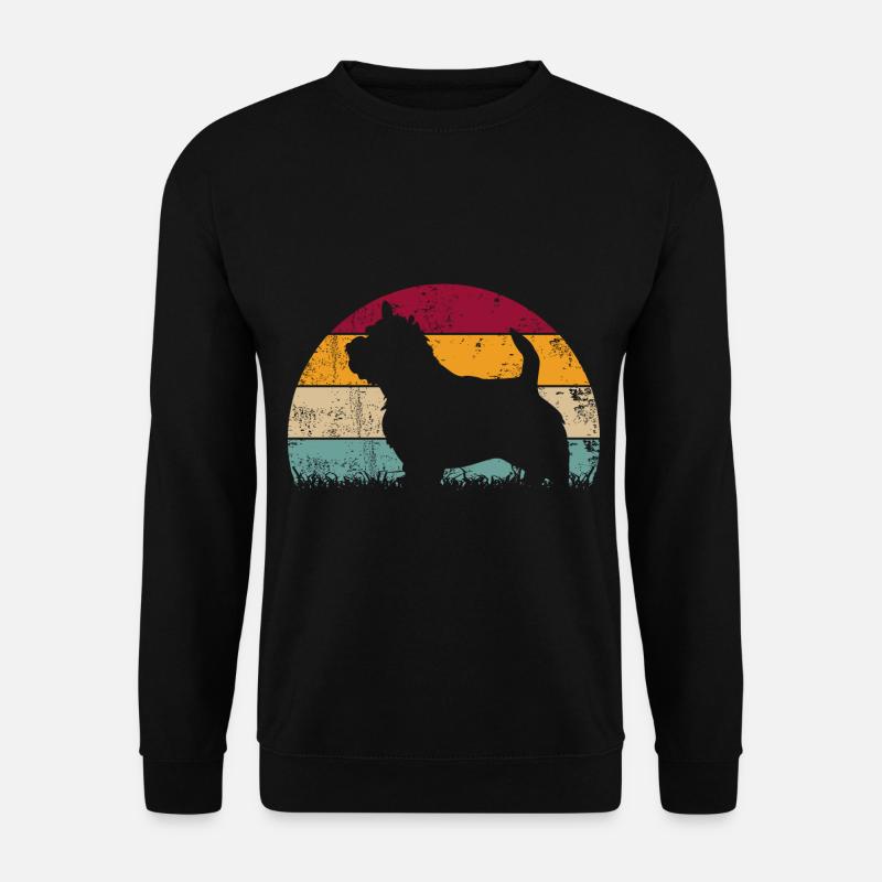 Norwich Terrier Hund Vintage Retro - Unisex Pullover - Schwarz