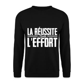 Success loves effort (like-b) - NeedyMindSet - Unisex Sweatshirt - black - Front - Alina (178cm) & Michal (187cm)