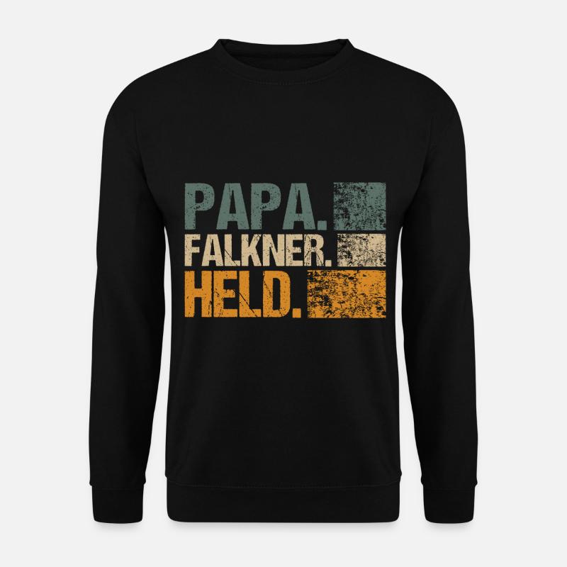 Falknerei Geschenkidee Falkner Papa Held - Unisex Pullover - Schwarz
