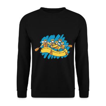 Tenue d’équipe de rafting pour les équipes de navigation de plaisance en montagne - Sweat-shirt Unisexe - noir - Devant - Alina (178cm) & Michal (187cm)