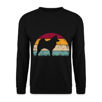 Elkhound norvégien Elkhound norvégien Millésime - Sweat-shirt Unisexe - noir - Devant - Alina (178cm) & Michal (187cm)