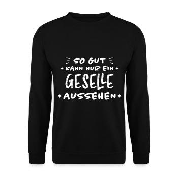 Geselle Lustiger Spruch Gesellenprüfung Geschenk - Unisex Pullover - Schwarz - Vorne - Alina (178cm) & Michal (187cm)