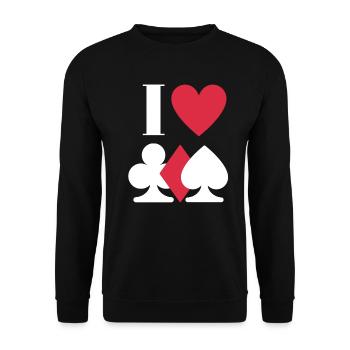 Skat heart love passion hobby gift - Unisex Sweatshirt - black - Front - Alina (178cm) & Michal (187cm)