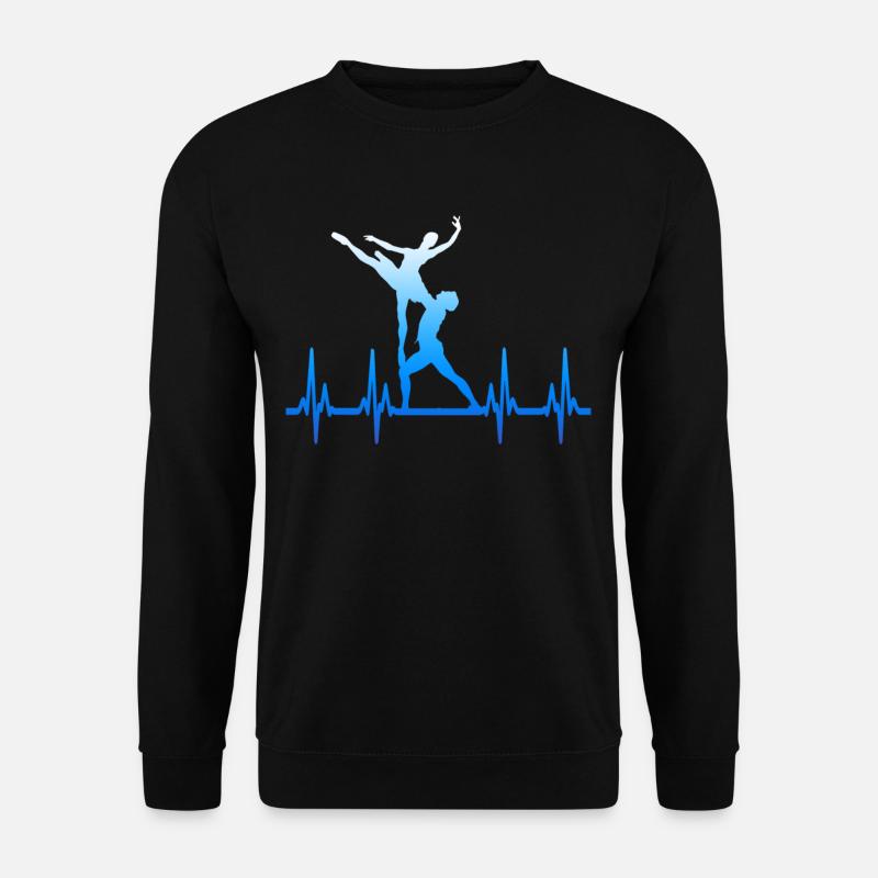 Ballett Tänzerin Heartbeat Ballerina Geschenk - Unisex Pullover - Schwarz