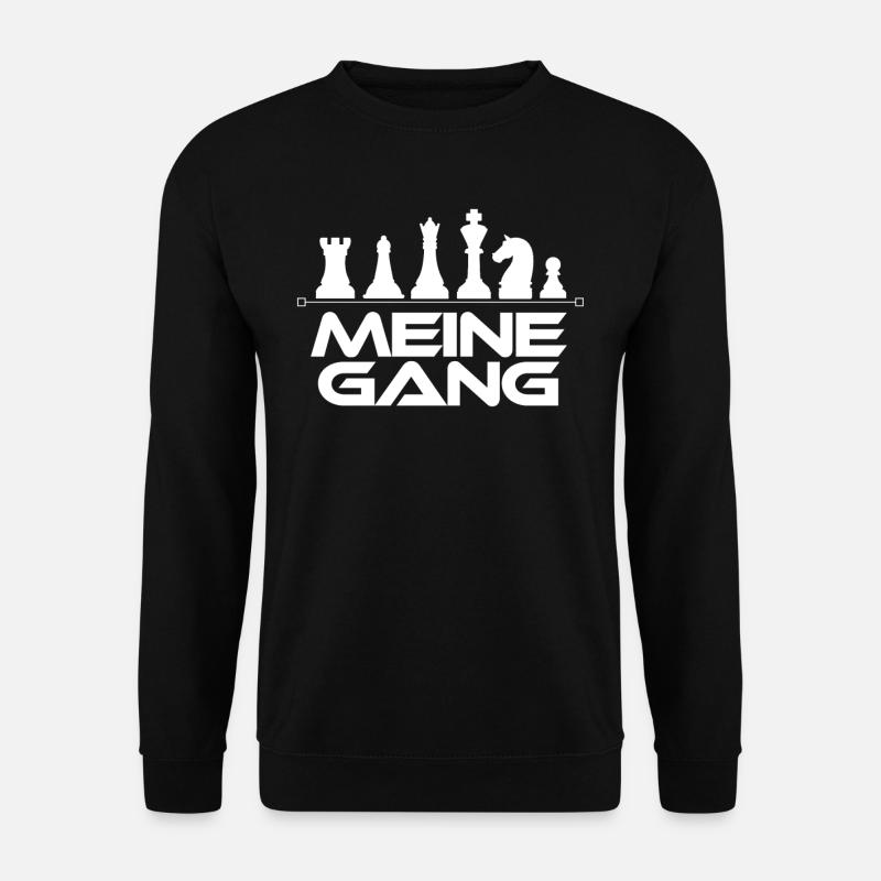 Schach Gang Liebe Fan Figuren hobby Spiel Brett - Unisex Pullover - Schwarz
