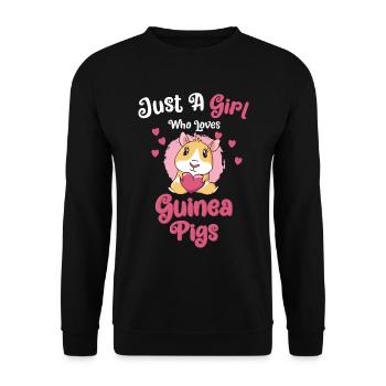 Just A Girl Who Loves Guinea Pigs - Nice ones - Unisex Sweatshirt - black - Front - Alina (178cm) & Michal (187cm)