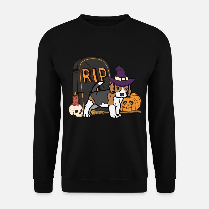 Cute Beagle Halloween Dog - Unisex Sweatshirt - black