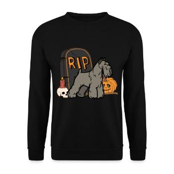 Mignon Schnauzer Halloween Costume Chien - Sweat-shirt Unisexe - noir - Devant - Alina (178cm) & Michal (187cm)