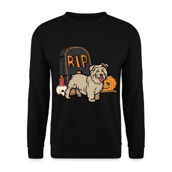 Glen de Imaal Terrier Halloween Costume Chien - Sweat-shirt Unisexe - noir - Devant - Alina (178cm) & Michal (187cm)
