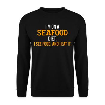 Seafood Diet - Unisex Sweatshirt - black - Front - Alina (178cm) & Michal (187cm)
