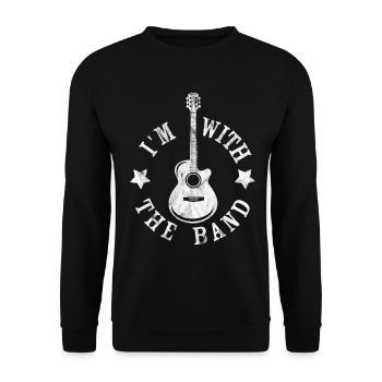 I'm with the band - Unisex Sweatshirt - black - Front - Alina (178cm) & Michal (187cm)
