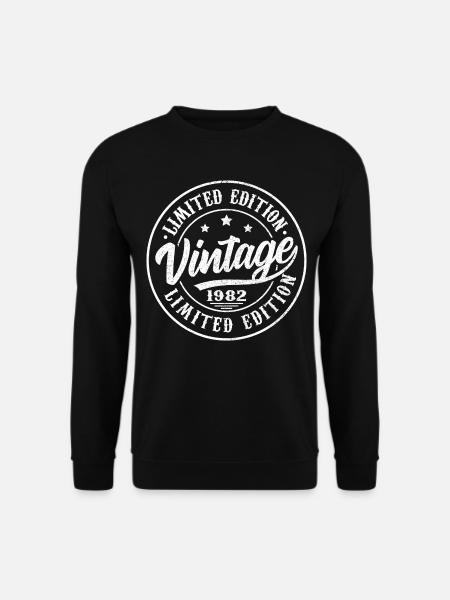 1982 Vintage Retro 1982 Geburtstagsgeschenk 1982 - Unisex Pullover - Schwarz