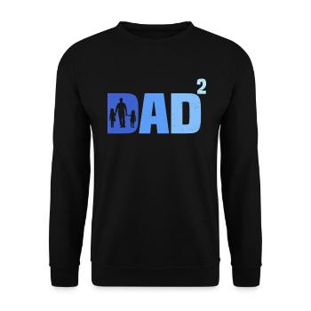 Father of Two Daughters Gift Dad Daughters - Unisex Sweatshirt - black - Front - Alina (178cm) & Michal (187cm)