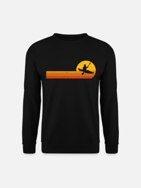 Kajak Kanu sunrise kajakfahren paddelboot - Unisex Pullover - Schwarz
