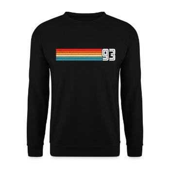 T-shirt rétro 1993 93 vintage 1993 - Sweat-shirt Unisexe - noir - Devant - Alina (178cm) & Michal (187cm)