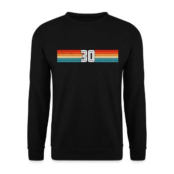 30 ans rétro 30e anniversaire - Sweat-shirt Unisexe - noir - Devant - Alina (178cm) & Michal (187cm)