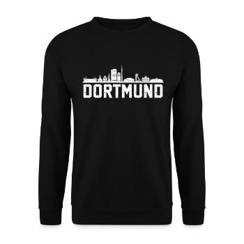 Skyline Dortmund - Unisex Sweatshirt - black - Front - Alina (178cm) & Michal (187cm)