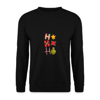 Santa Claus Christmas Merry Christmas - Unisex Sweatshirt - black - Front - Alina (178cm) & Michal (187cm)