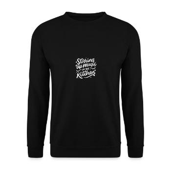Chef, Chef, Foodie, Chef, Chef, Cooking Fan Gift - Unisex Sweatshirt - black - Front - Alina (178cm) & Michal (187cm)