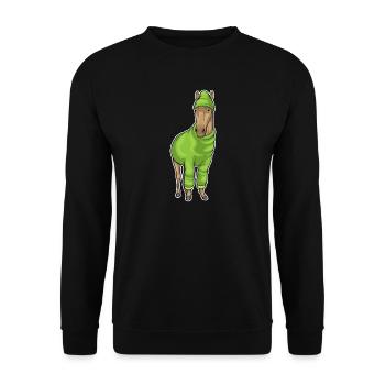 Chapeau d’hiver de cheval - Sweat-shirt Unisexe - noir - Devant - Alina (178cm) & Michal (187cm)