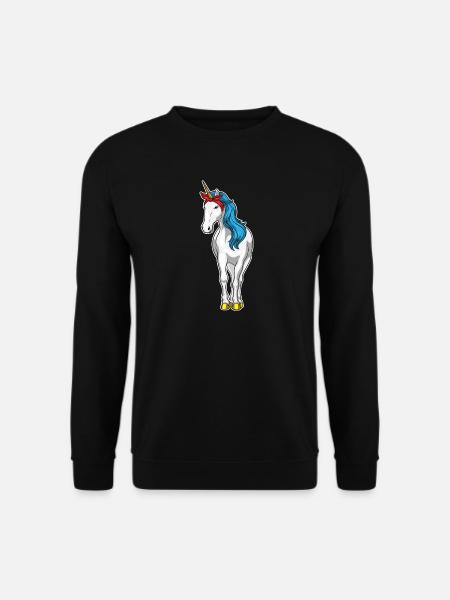 Einhorn Haarschleife - Unisex Pullover - Schwarz