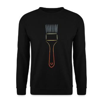 Vintage Paint Brushes - Unisex Sweatshirt - black - Front - Alina (178cm) & Michal (187cm)