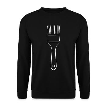 Croquis au pinceau du peintre - Sweat-shirt Unisexe - noir - Devant - Alina (178cm) & Michal (187cm)