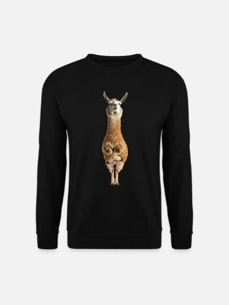 Lama - Unisex Pullover - Schwarz