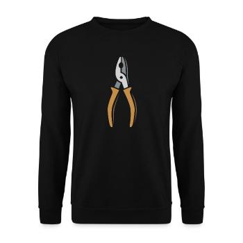 Stylische Zange Vektor – Werkzeugdesign für Handwe - Unisex Pullover - Schwarz - Vorne - Alina (178cm) & Michal (187cm)