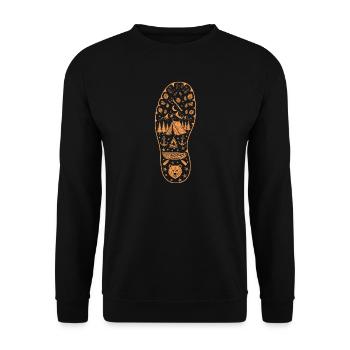 Forest Camping Footprint Landscape Travel Camping - Unisex Sweatshirt - black - Front - Alina (178cm) & Michal (187cm)