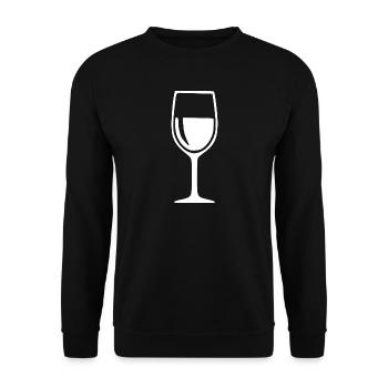 Wine Glass Black Grapevine Wine Gift - Unisex Sweatshirt - black - Front - Alina (178cm) & Michal (187cm)
