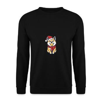 Crypto Bitcoin - Weihnachten Xmas Herren T-Shirt - Unisex Pullover - Schwarz - Vorne - Alina (178cm) & Michal (187cm)