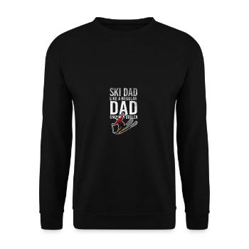 Funny quote ski father skier - Unisex Sweatshirt - black - Front - Alina (178cm) & Michal (187cm)