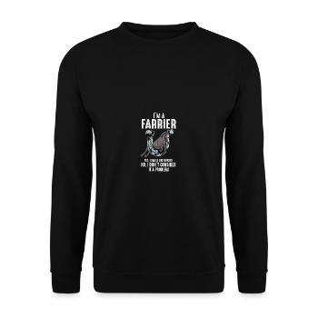 Citation amusante Farrier Hero Horseshoe Hoof -Trimmg - Sweat-shirt Unisexe - noir - Devant - Alina (178cm) & Michal (187cm)