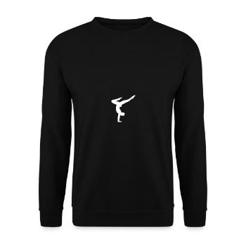 GYMNASTICS TUMBLER : handstand - Unisex Sweatshirt - black - Front - Alina (178cm) & Michal (187cm)