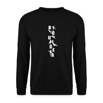 bouldering - Unisex Sweatshirt - black - Front - Alina (178cm) & Michal (187cm)