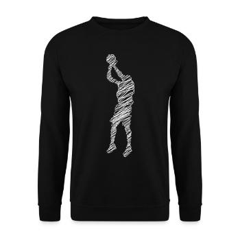 Basketball Basketballer - Unisex Pullover - Schwarz - Vorne - Alina (178cm) & Michal (187cm)
