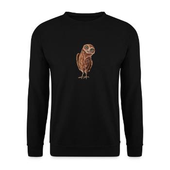 Petite chouette - Sweat-shirt Unisexe - noir - Devant - Alina (178cm) & Michal (187cm)