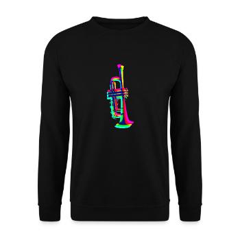 Trompete - Unisex Pullover - Schwarz - Vorne - Alina (178cm) & Michal (187cm)